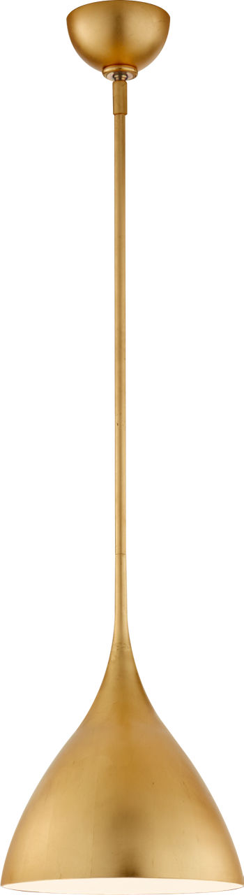 Agnes Small Pendant in Gild with White Interior