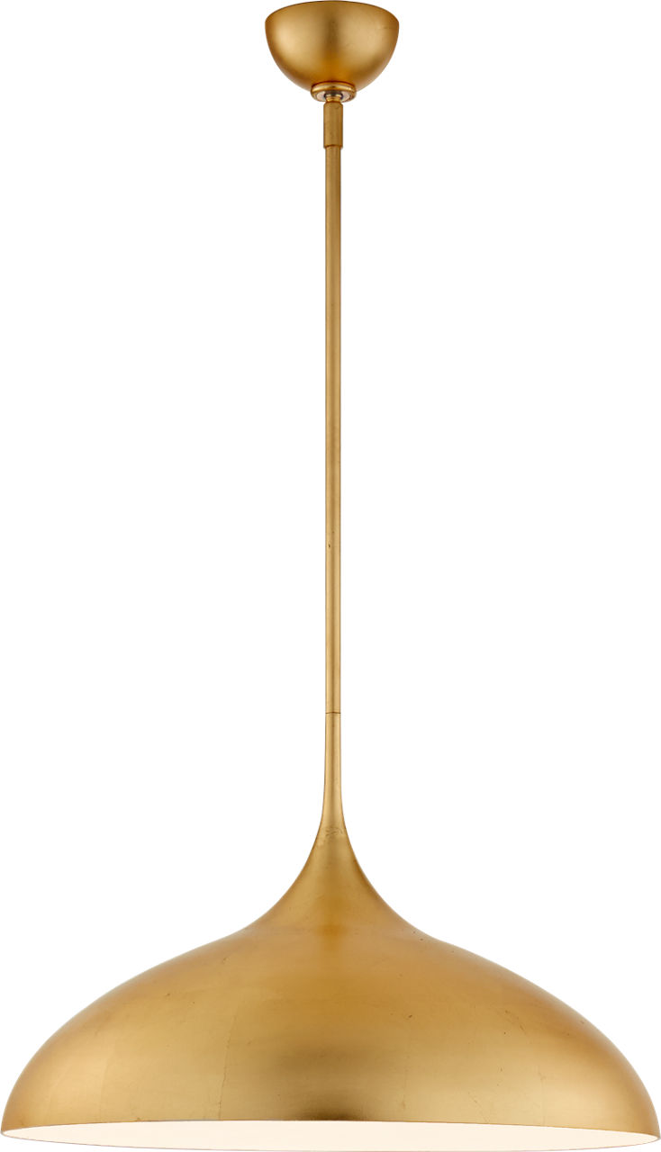 Agnes Large Pendant in Gild with White Interior