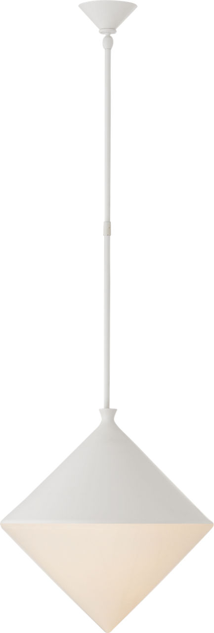 Sarnen Large Pendant in Matte White with White Glass