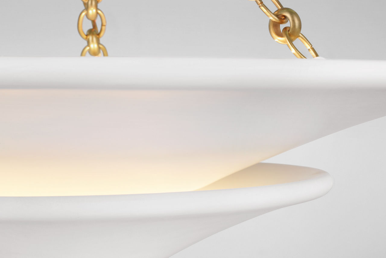 5 moslinen Alina Alabaster Medium Pendant - SLPD544 | Visual Comfort