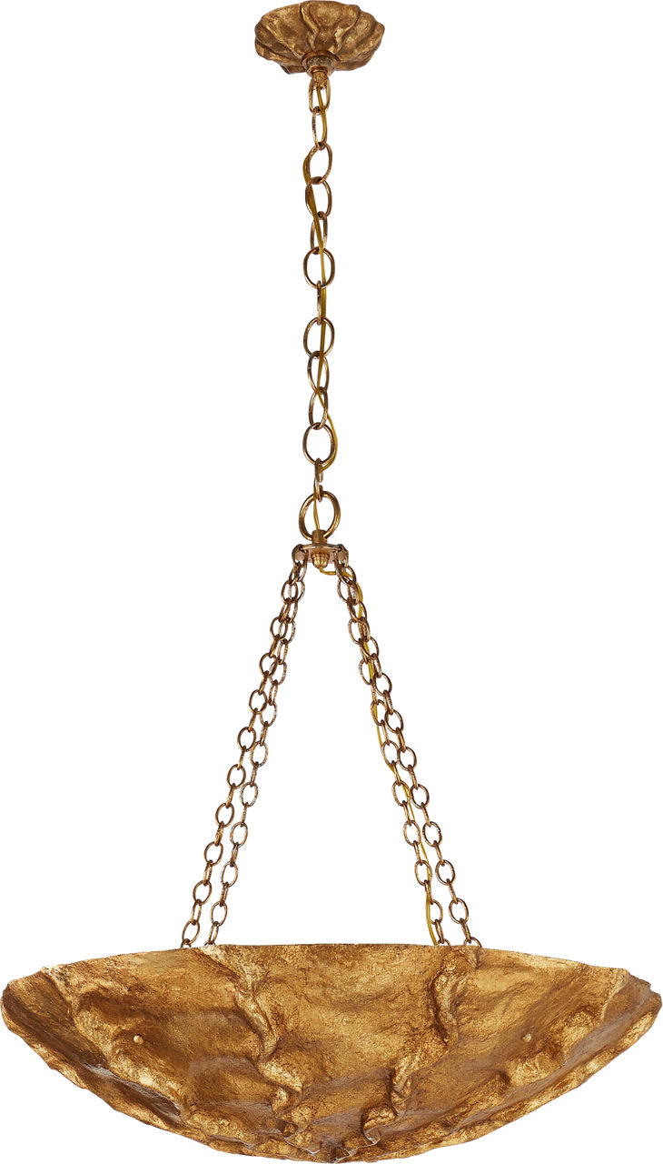 Benit Medium Sculpted Chandelier in Gild and Gilded Plaster