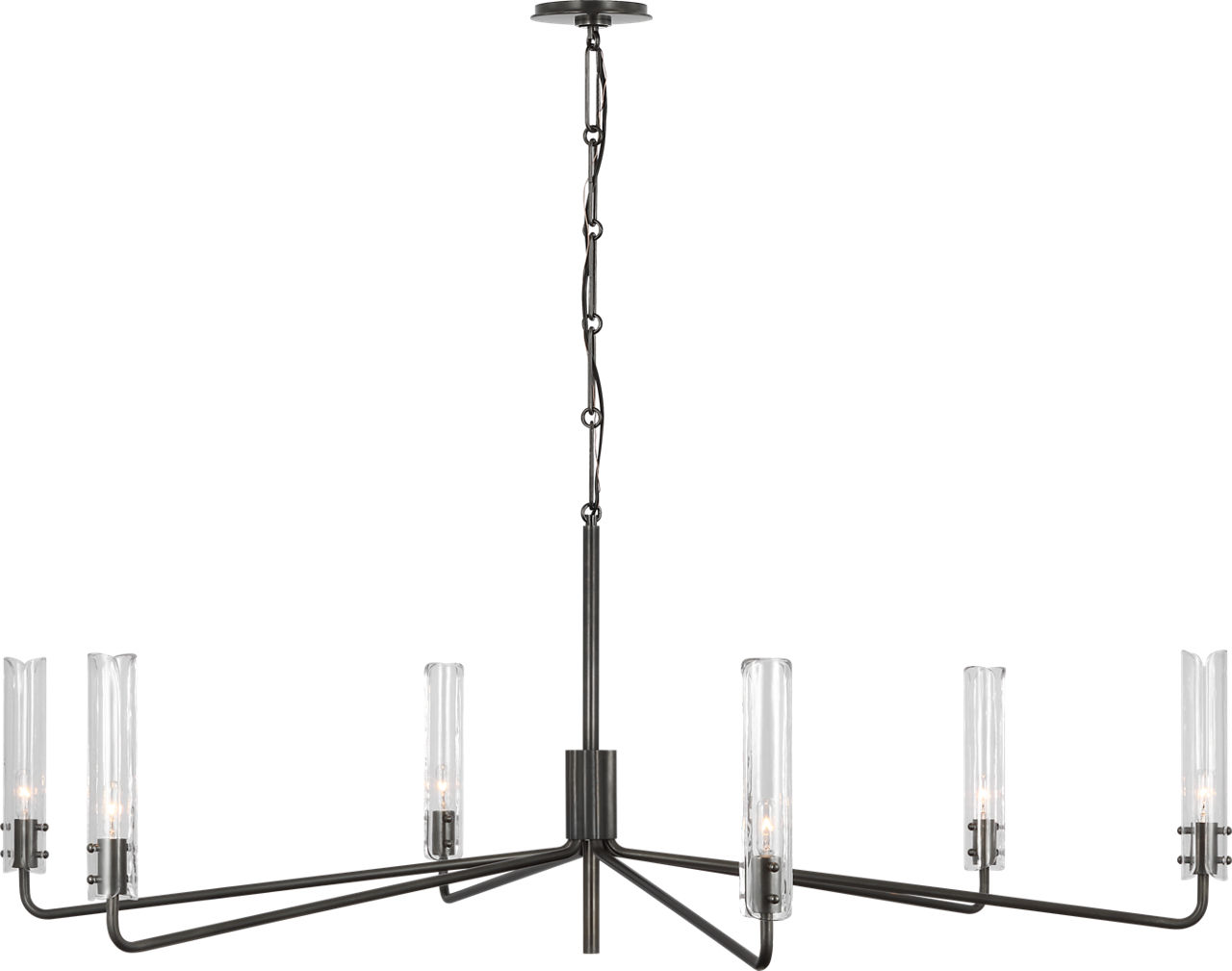 Casoria Grande Chandelier in Bronze with Clear Glass