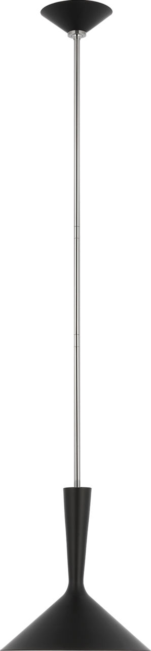 Rosetta Medium Pendant in Matte Black and Polished Nickel