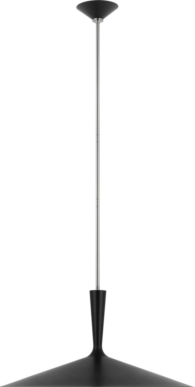 Rosetta XL Pendant in Matte Black and Polished Nickel