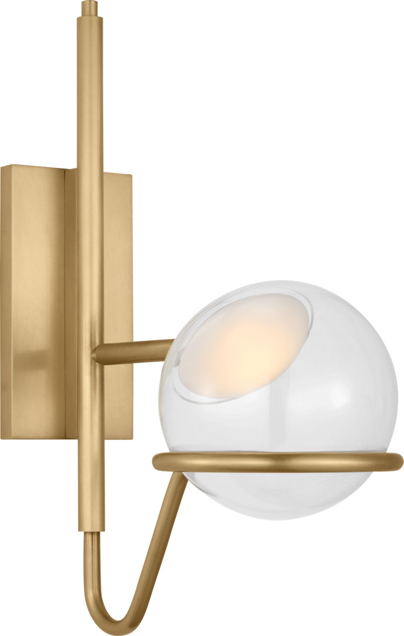Crosby Medium Wall Sconce Natural Brass Integrated LED 2700K 90 CRI 277V