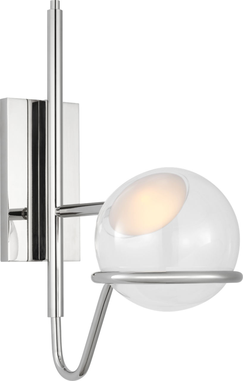 Crosby Medium Wall Sconce Polished Nickel Integrated LED 2700K 90 CRI 277V