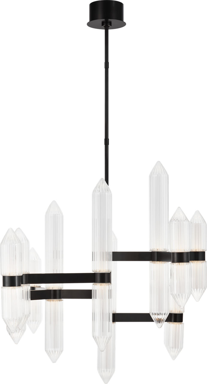 Langston Large Chandelier Plated Dark Bronze LED 2700K 90 CRI 120-277V