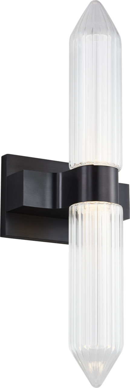 Langston Medium Bath Sconce Plated Dark Bronze 2700K 90 CRI integrated LED 2700K 90 CRI 120v