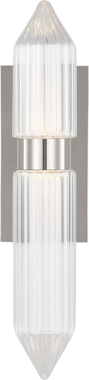 Langston Large Wall Sconce Polished Nickel Integrated LED 2700K 90 CRI 120V