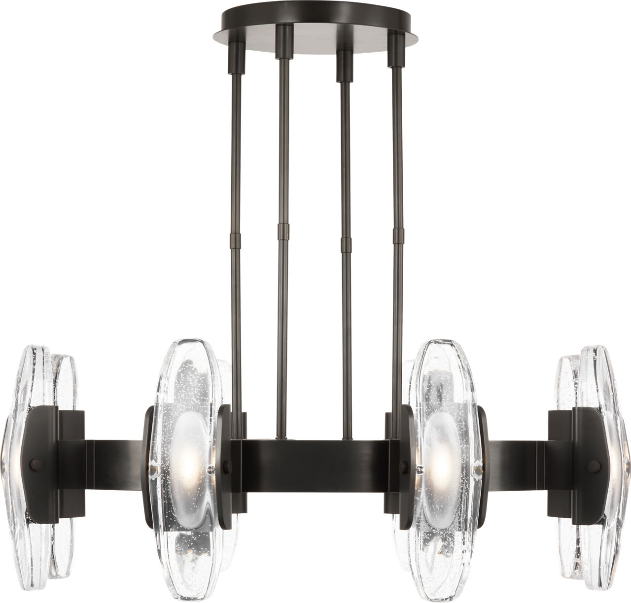 Wythe Large Chandelier 8 Light Plated Dark Bronze LED 2700K 90 CRI 120-277V