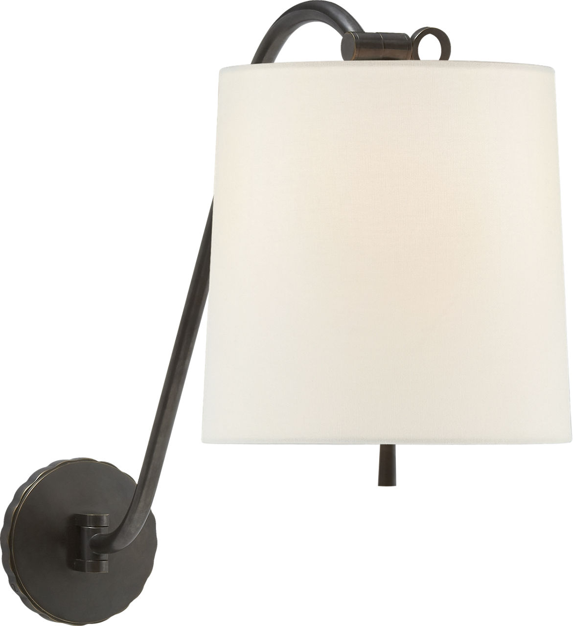 Understudy Sconce in Bronze with Linen Shade