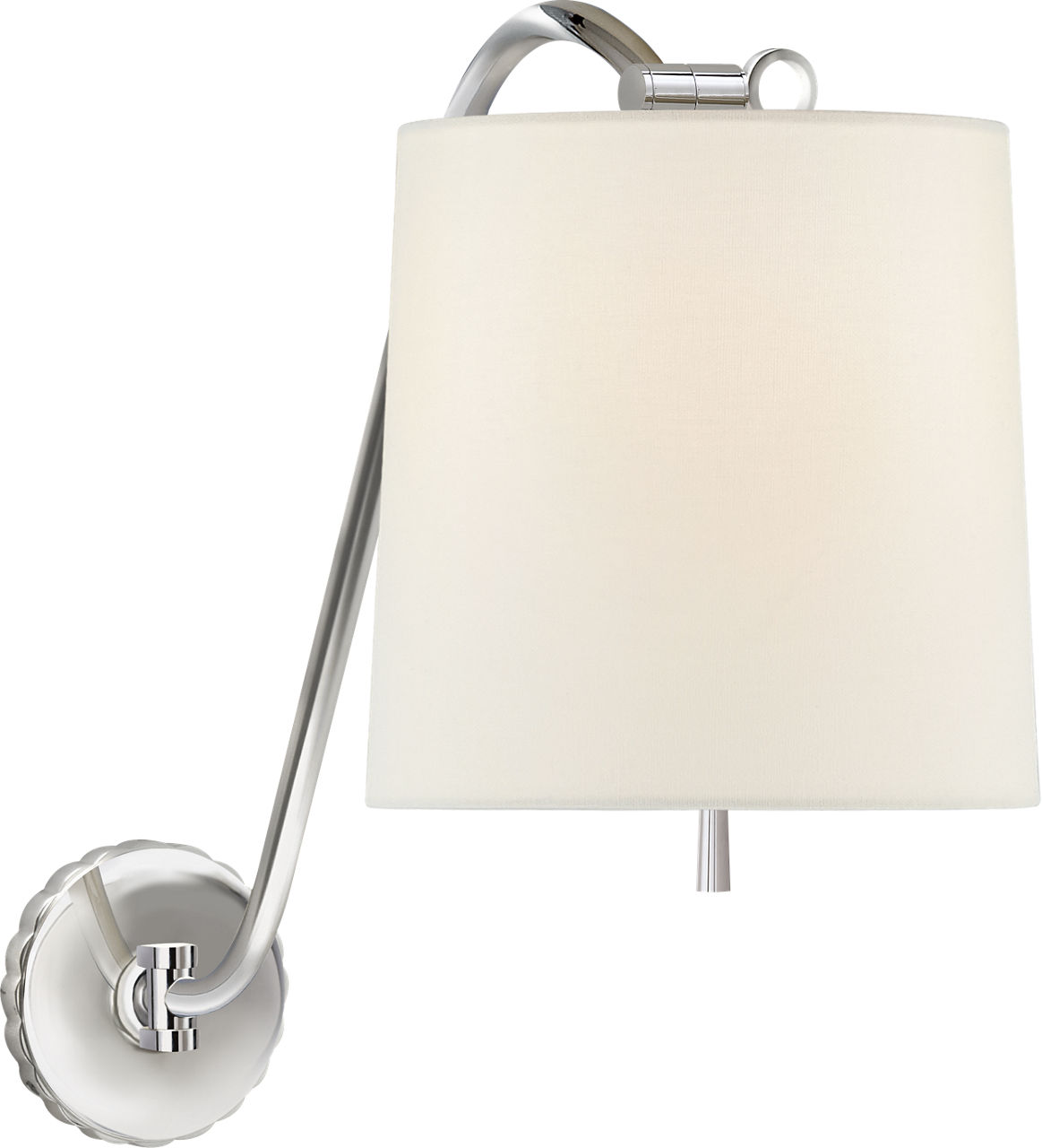 Understudy Sconce in Polished Nickel with Linen Shade
