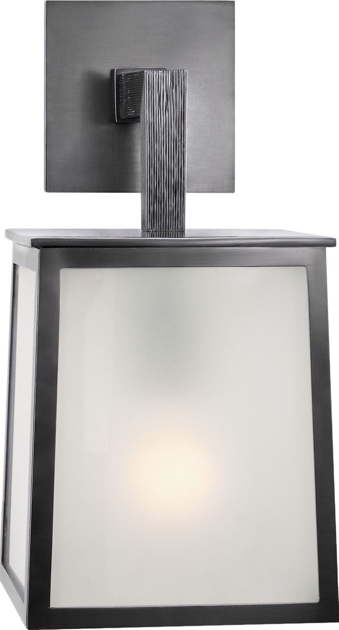 Ojai Small Sconce in Bronze with Frosted Glass