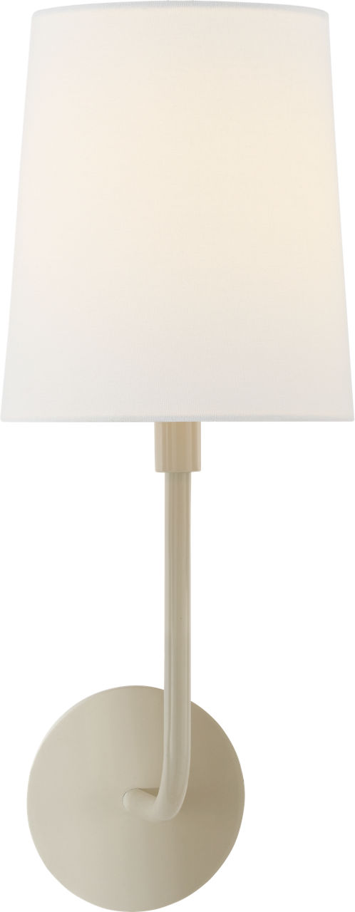 Go Lightly Sconce in China White with Linen Shade