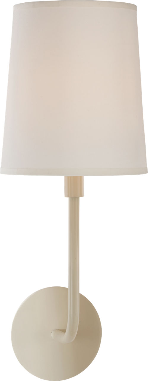Go Lightly Sconce in China White with Silk Shade