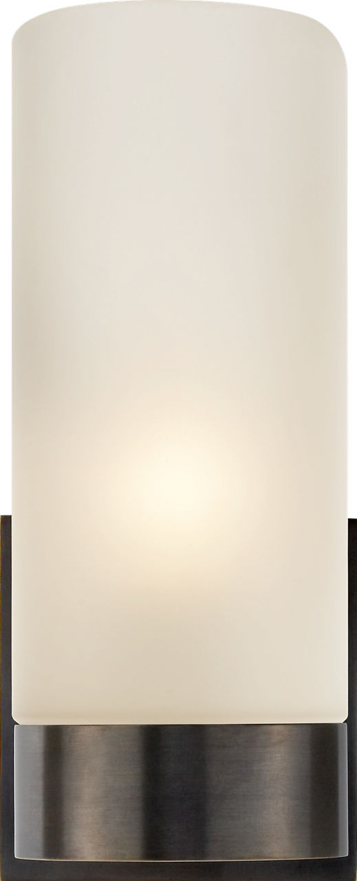 Urbane Sconce in Bronze with Frosted Glass