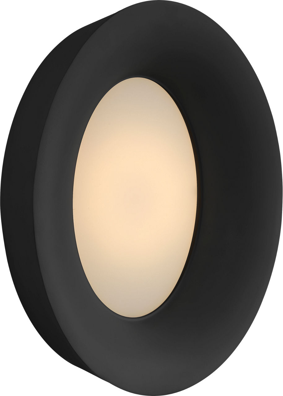 Halo Medium Oval Sconce in Matte Black