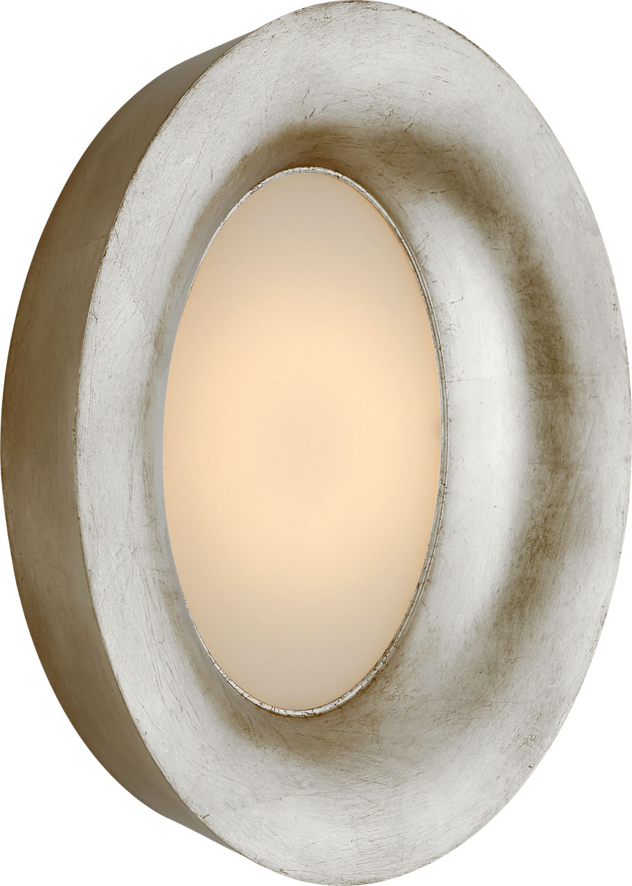 Halo Medium Oval Sconce in Burnished Silver Leaf