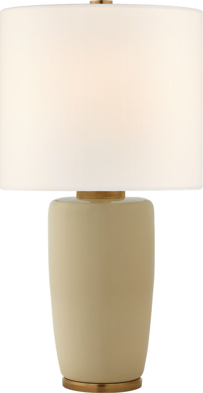 Chado Large Table Lamp in Coconut with Linen Shade