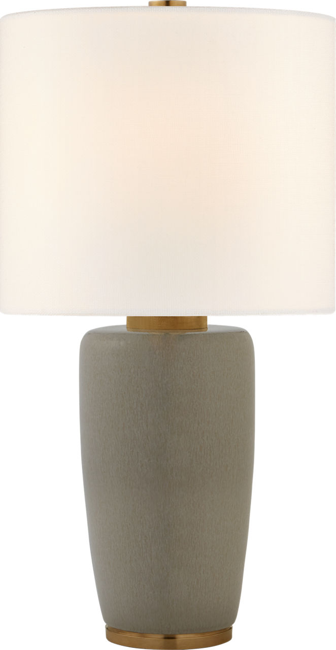 Chado Large Table Lamp in Shellish Gray with Linen Shade