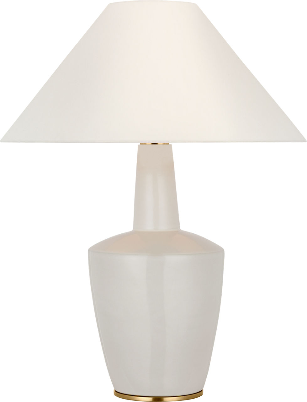 Paros 31" Table Lamp in Ivory with Linen Flare Shade