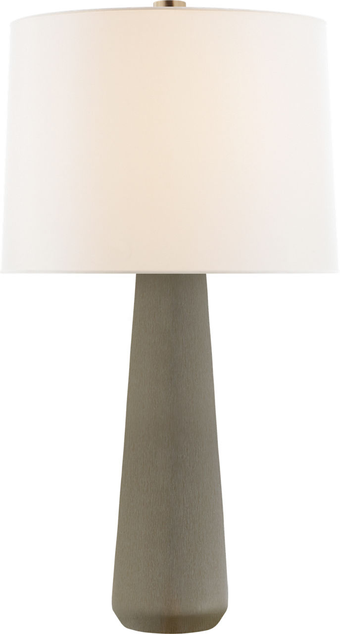 Athens Large Table Lamp in Shellish Gray with Linen Shade