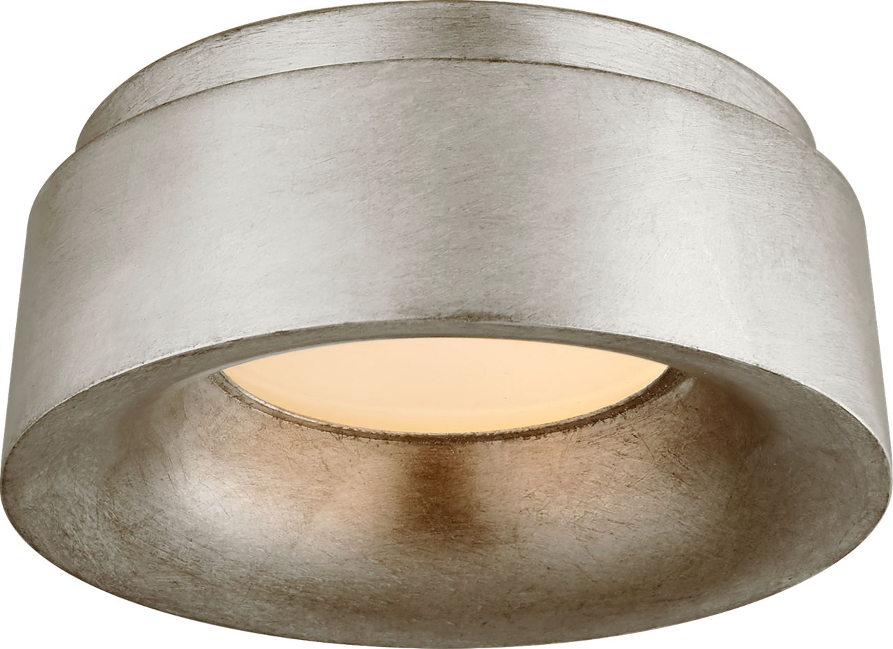 Halo 5.5" Solitaire Flush Mount in Burnished Silver Leaf