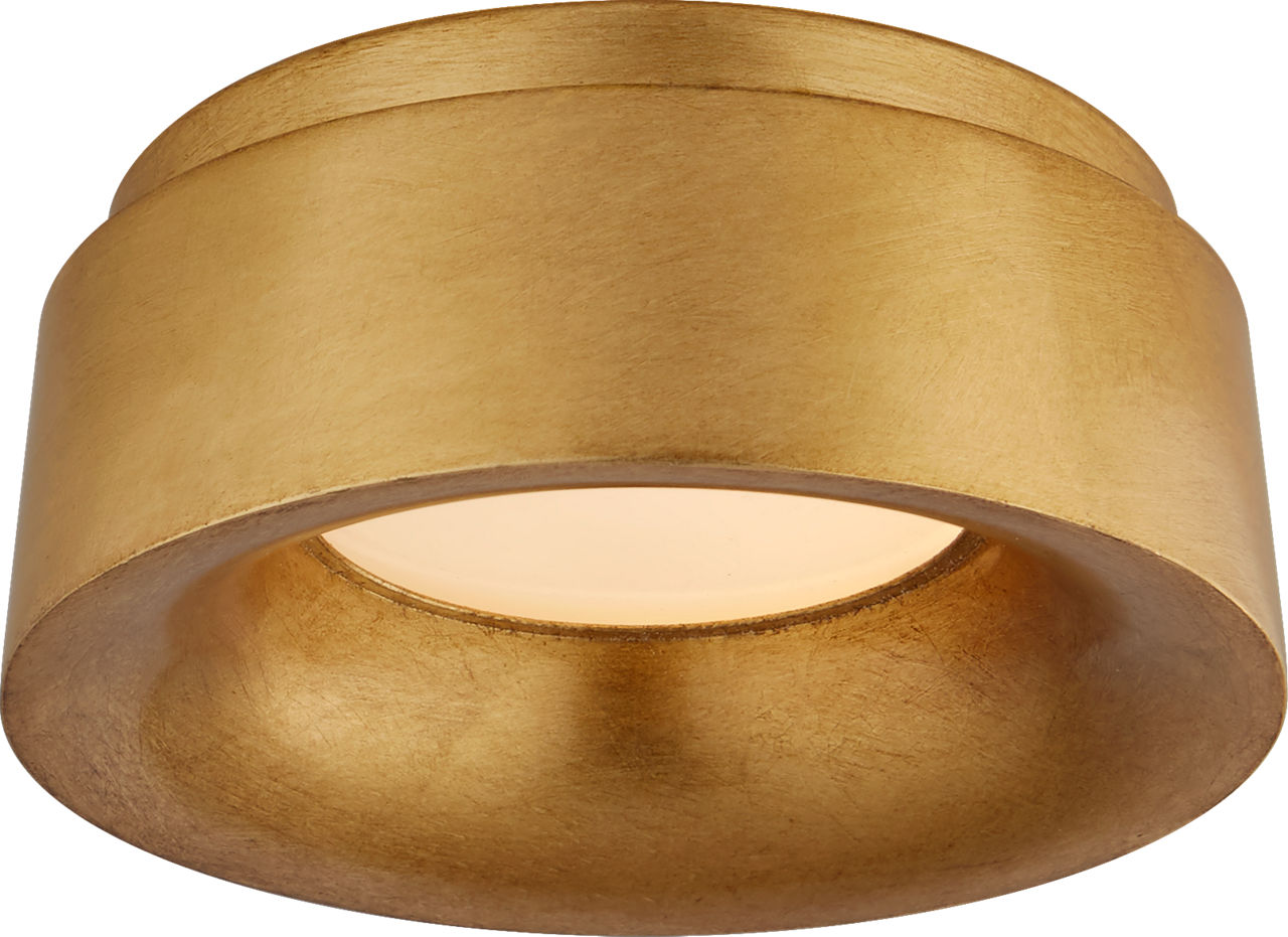 Halo 5.5" Solitaire Flush Mount in Gild