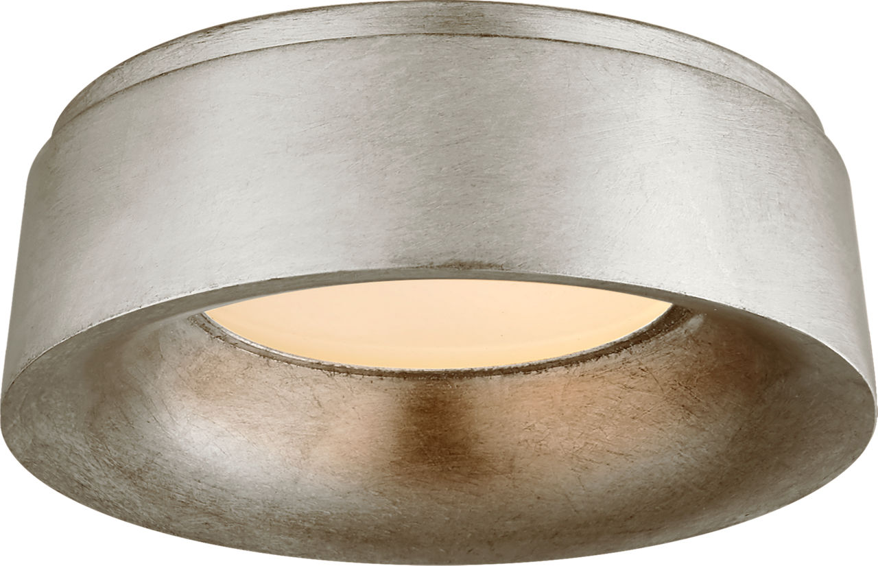 Halo Small Flush Mount in Burnished Silver Leaf