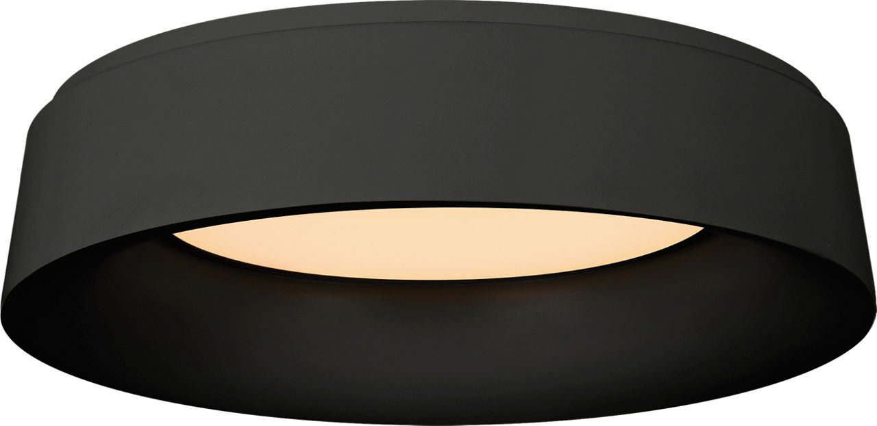 Halo Large Flush Mount in Matte Black