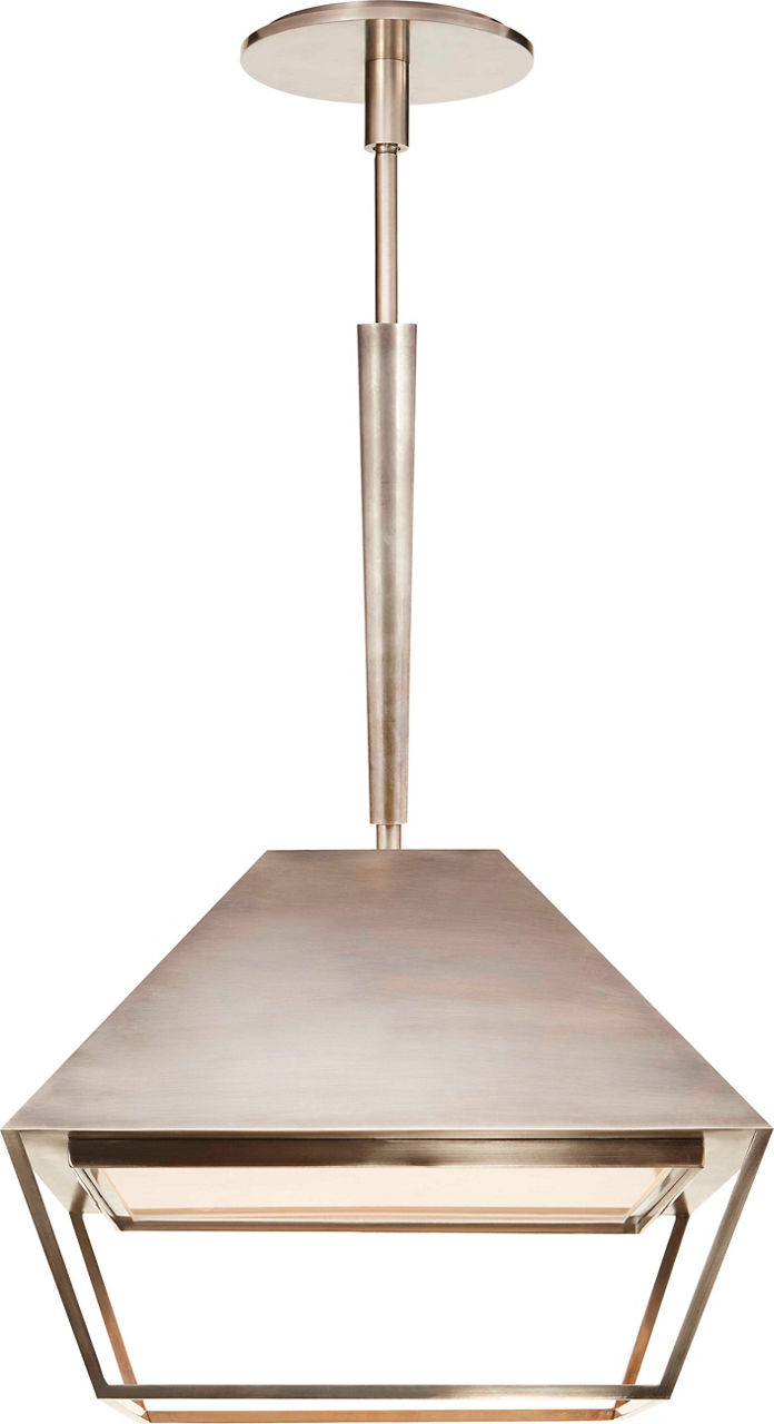 Odeum Small Lantern in Pewter with Frosted Acrylic Diffuser