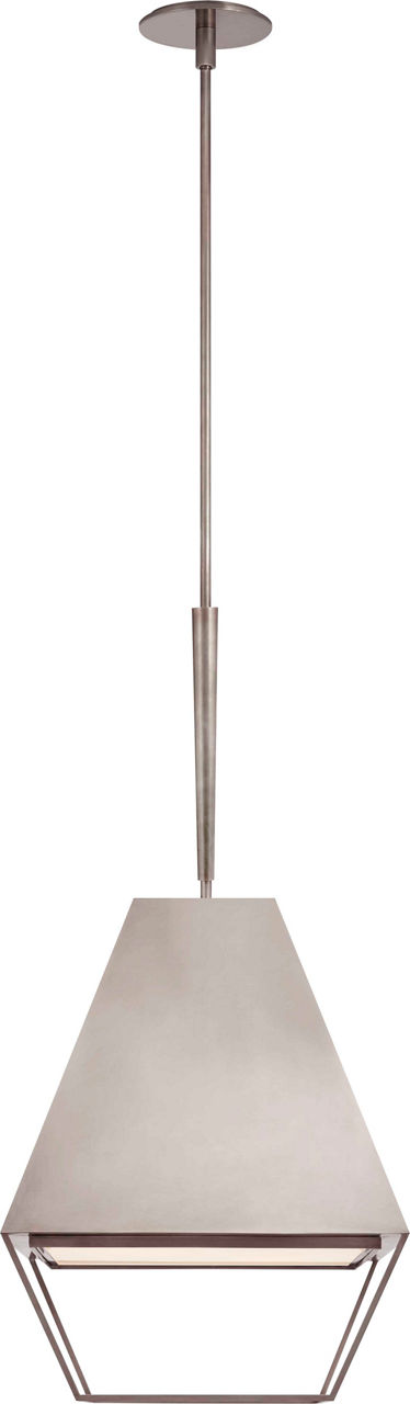 Odeum Medium Lantern in Pewter with Frosted Acrylic Diffuser