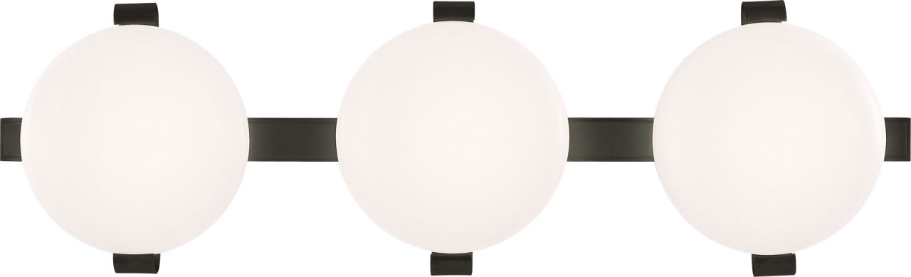 Marisol 28" Bath Bar in Gun Metal with White Glass