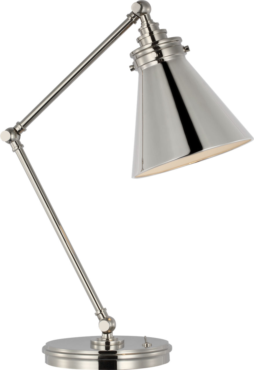 Parkington Medium Articulating Desk Lamp in Polished Nickel