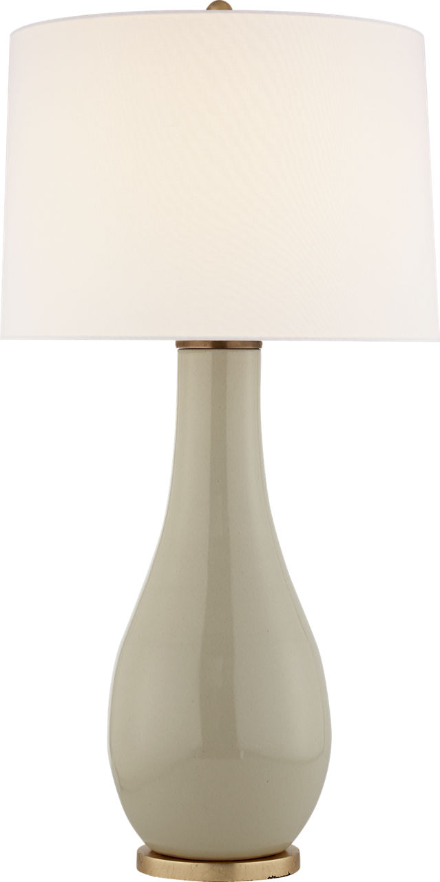 Orson Balustrade Form Table in Coconut with Linen Shade