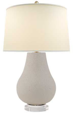 Arica Table Lamp in Volcanic Ivory with Natural Percale Shade