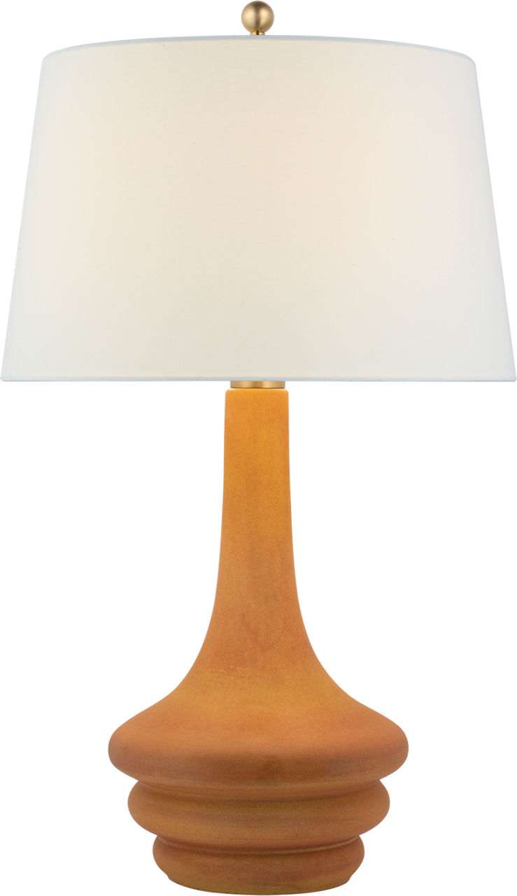 Wallis Large Table Lamp in Burnt Sienna with Linen Shade