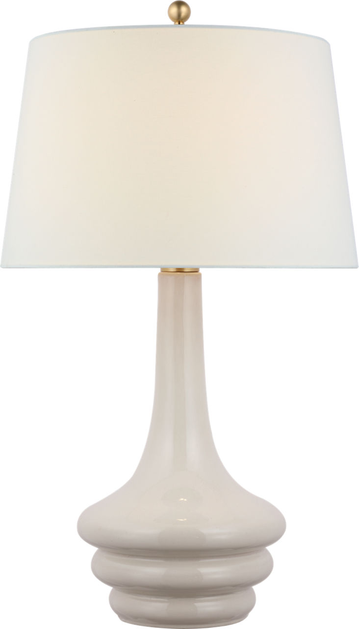 Wallis Large Table Lamp in Ivory with Linen Shade