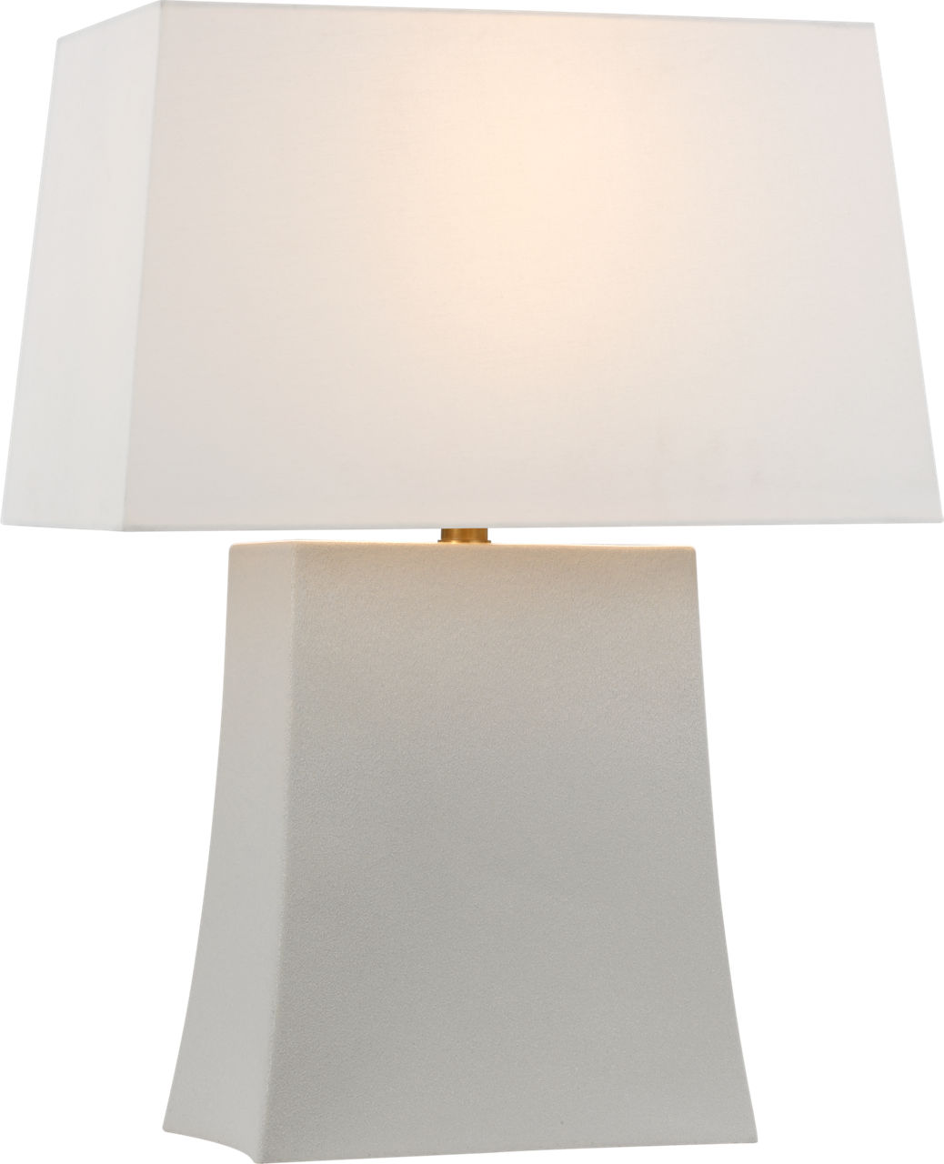 Lucera Medium Table Lamp in Porous White with Linen Shade