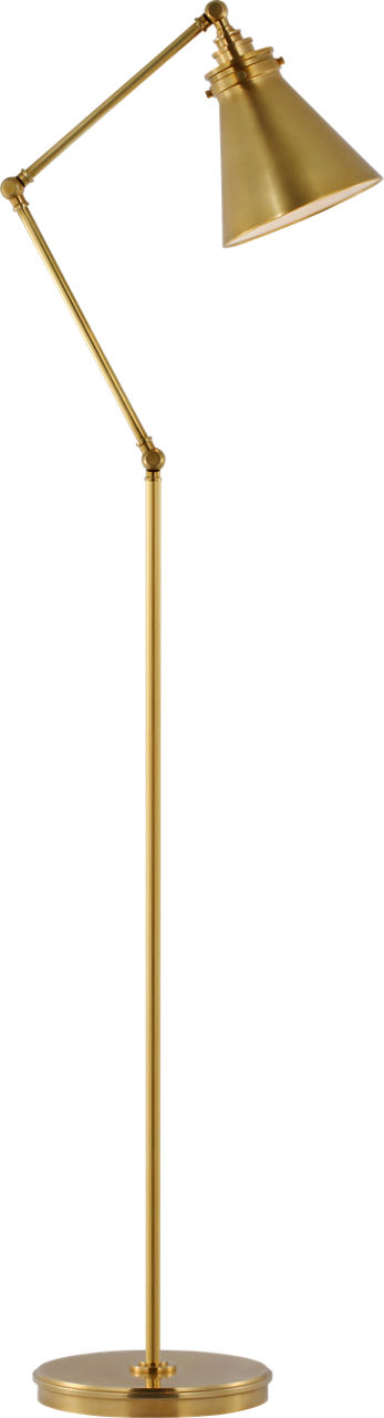 Parkington Medium Articulating Floor Lamp in Antique-Burnished Brass