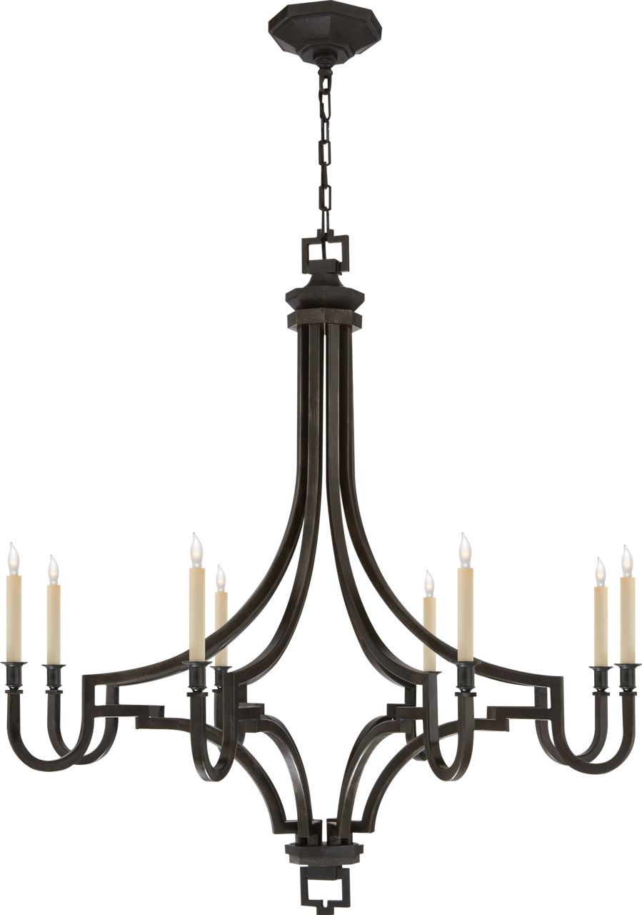 Mykonos Large Chandelier in Aged Iron