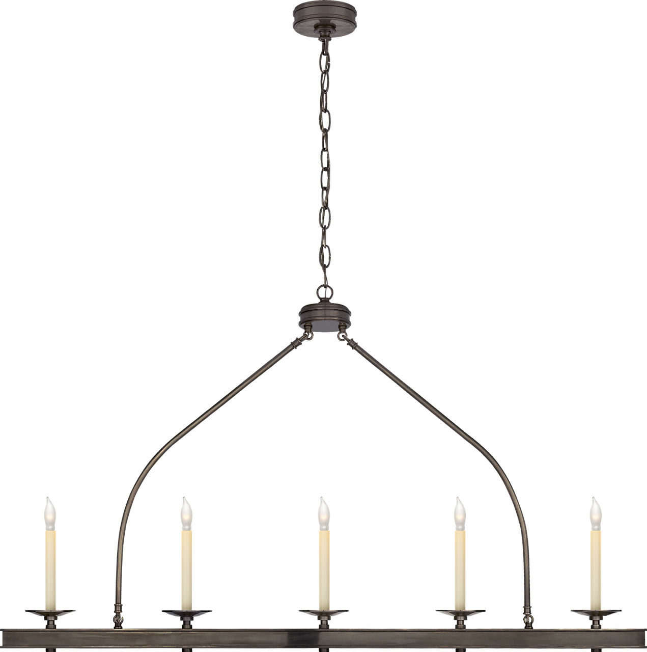 Launceton Large Linear Pendant in Bronze
