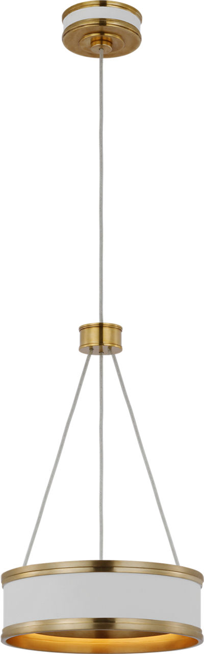 Connery 10" Ring Pendant in Matte White