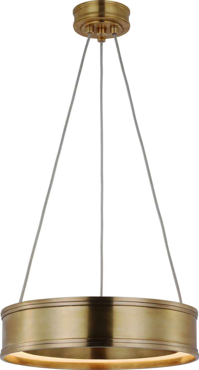 Connery 14" Ring Pendant in Antique-Burnished Brass