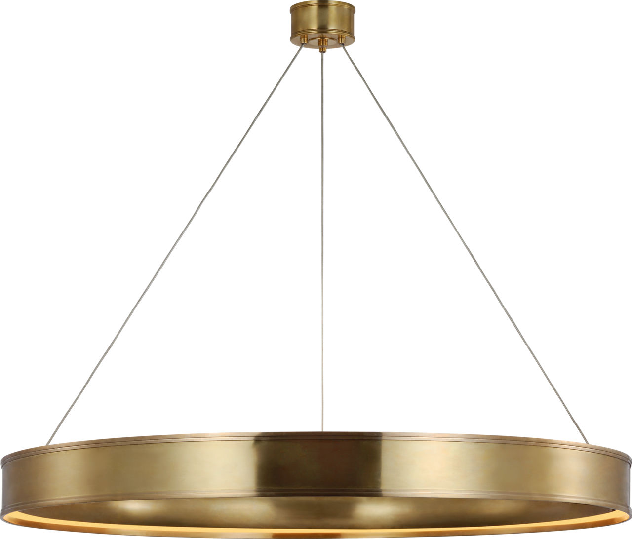 Connery 50" Ring Chandelier in Antique-Burnished Brass