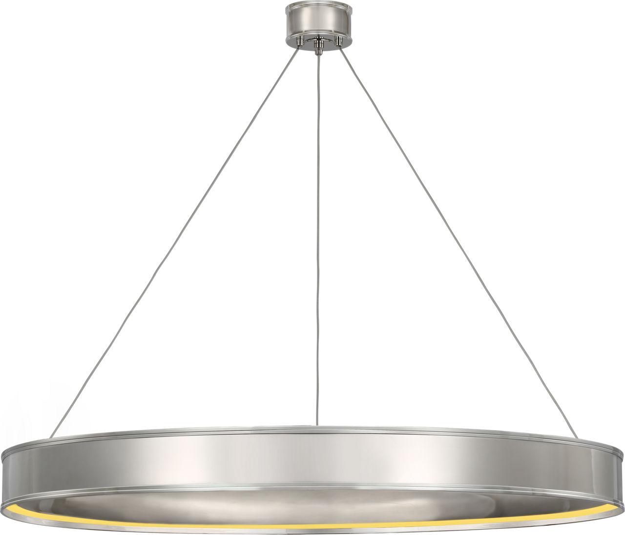 Connery 50" Ring Chandelier in Polished Nickel