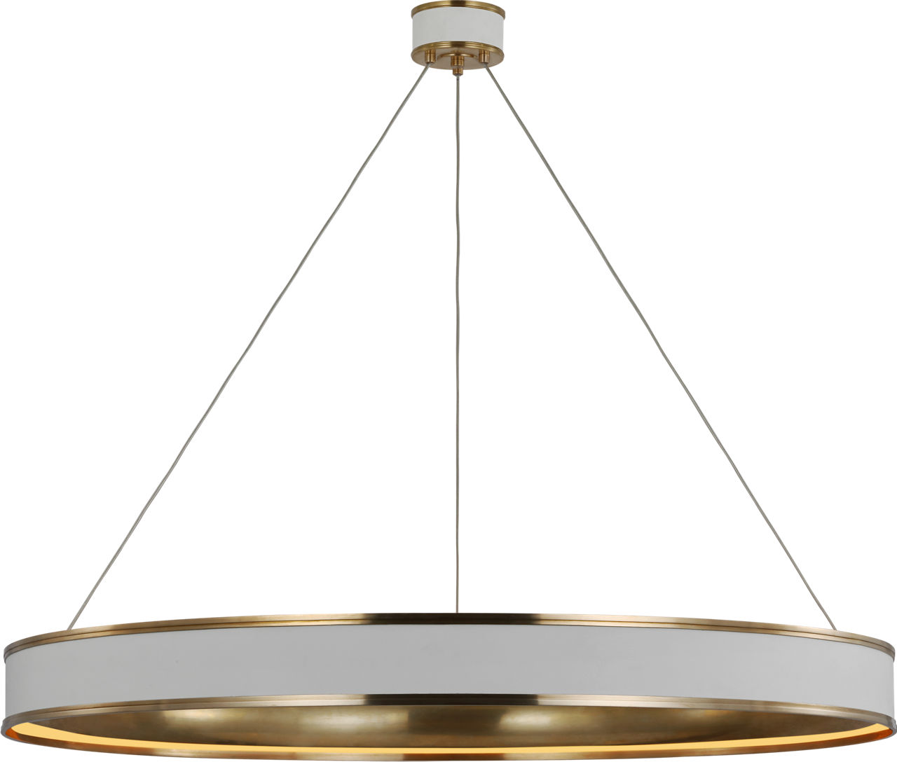 Connery 50" Ring Chandelier in Matte White