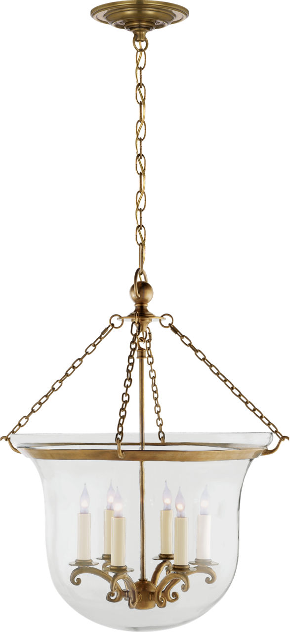 Country Semi-Flush Bell Jar Lantern