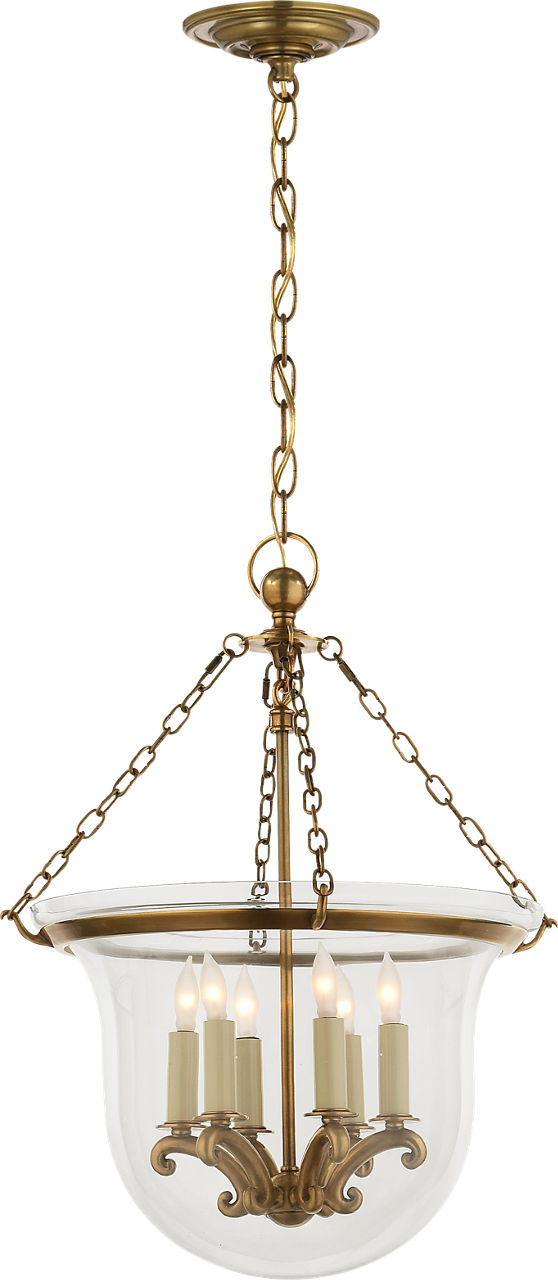 Country Semi-Flush Bell Jar Lantern