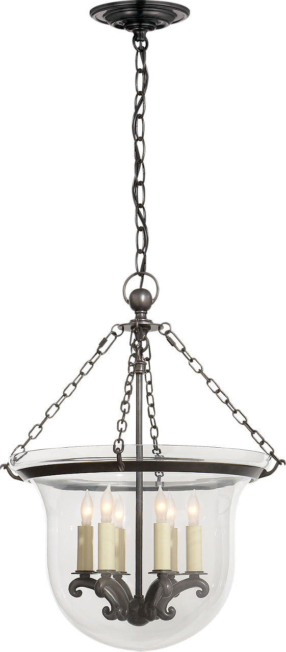 Country Medium Bell Jar Lantern in Bronze